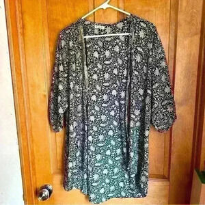 Paani short sleeved kimono one size - boho print